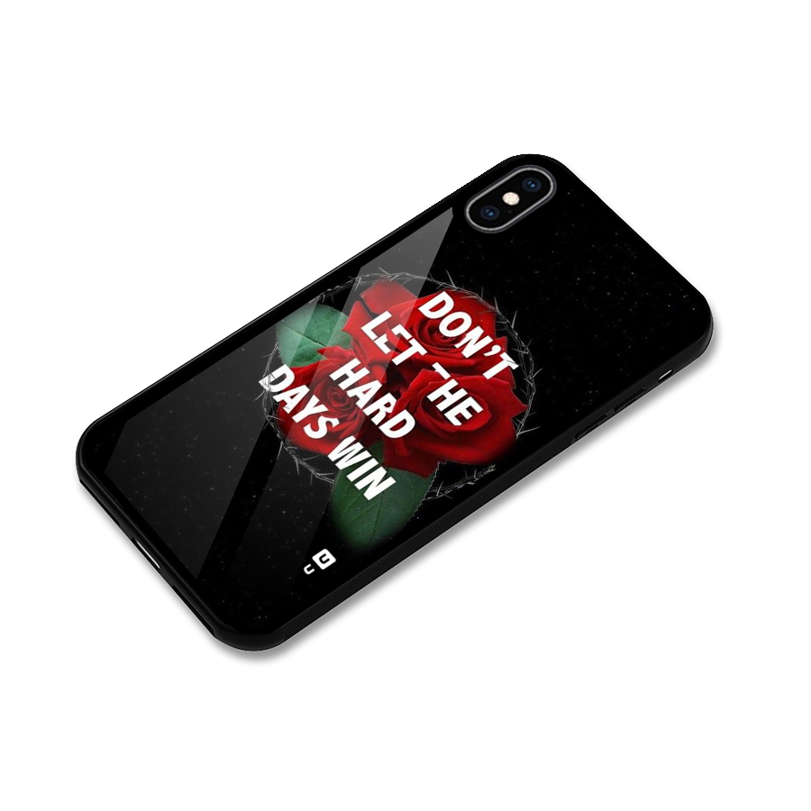 Hard Days No Win Glass Back Case for iPhone XS Max