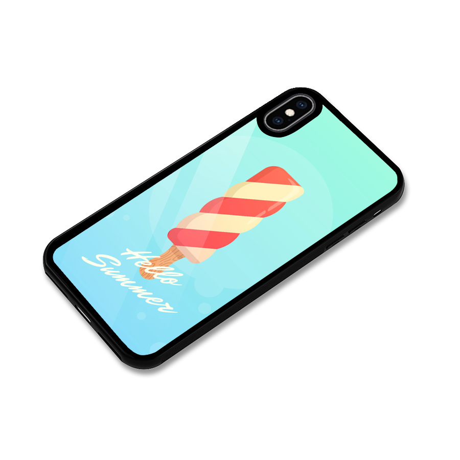 Hello Summer Glass Back Case for iPhone XS Max