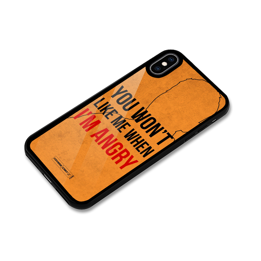 I m Angry Glass Back Case for iPhone XS Max