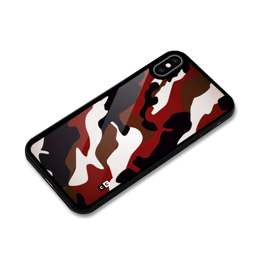 Leapord Pattern Glass Back Case for iPhone XS Max
