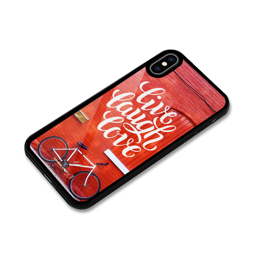 Live Laugh Love Glass Back Case for iPhone XS Max