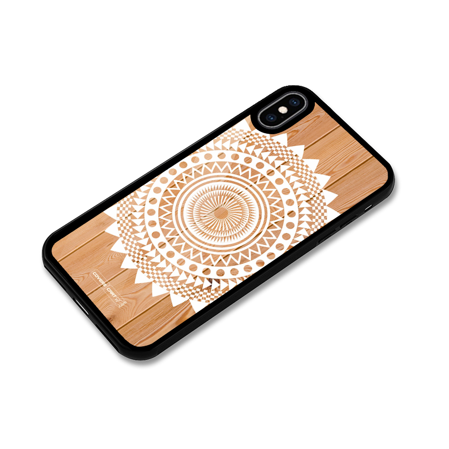 Mandala Design Glass Back Case for iPhone XS Max