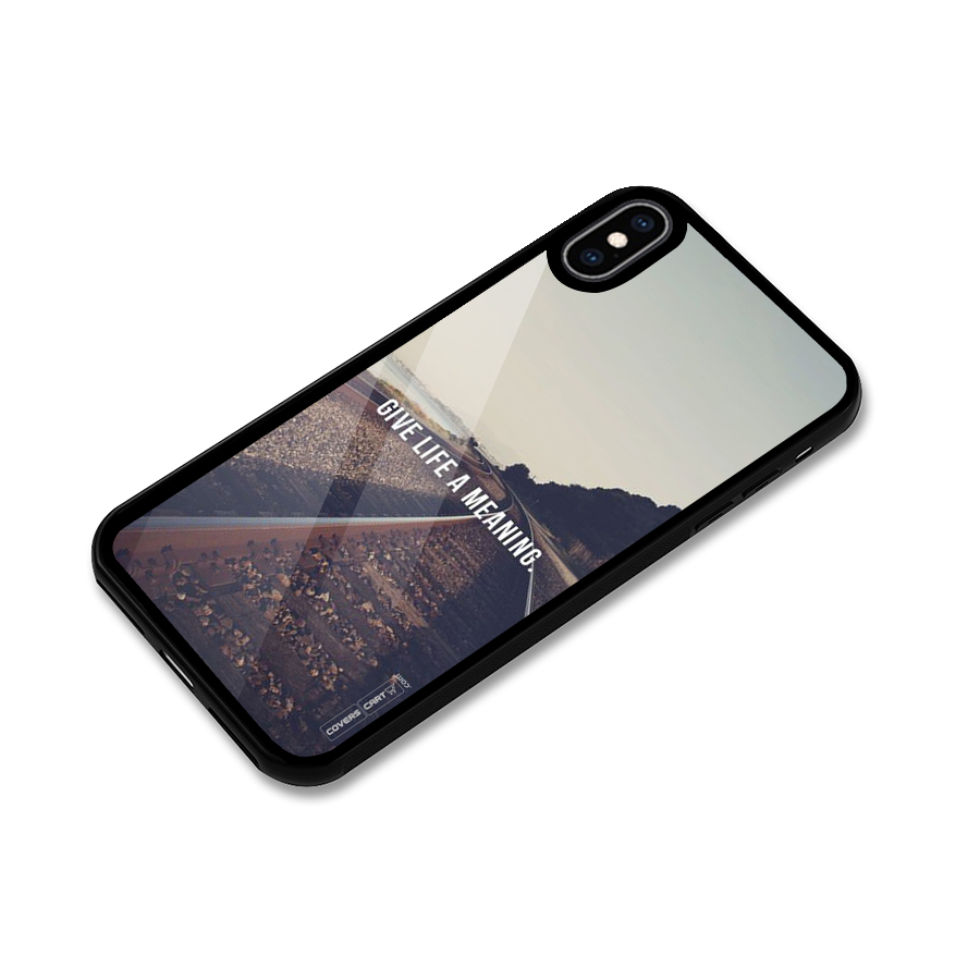 Meaning To Life Glass Back Case for iPhone XS Max