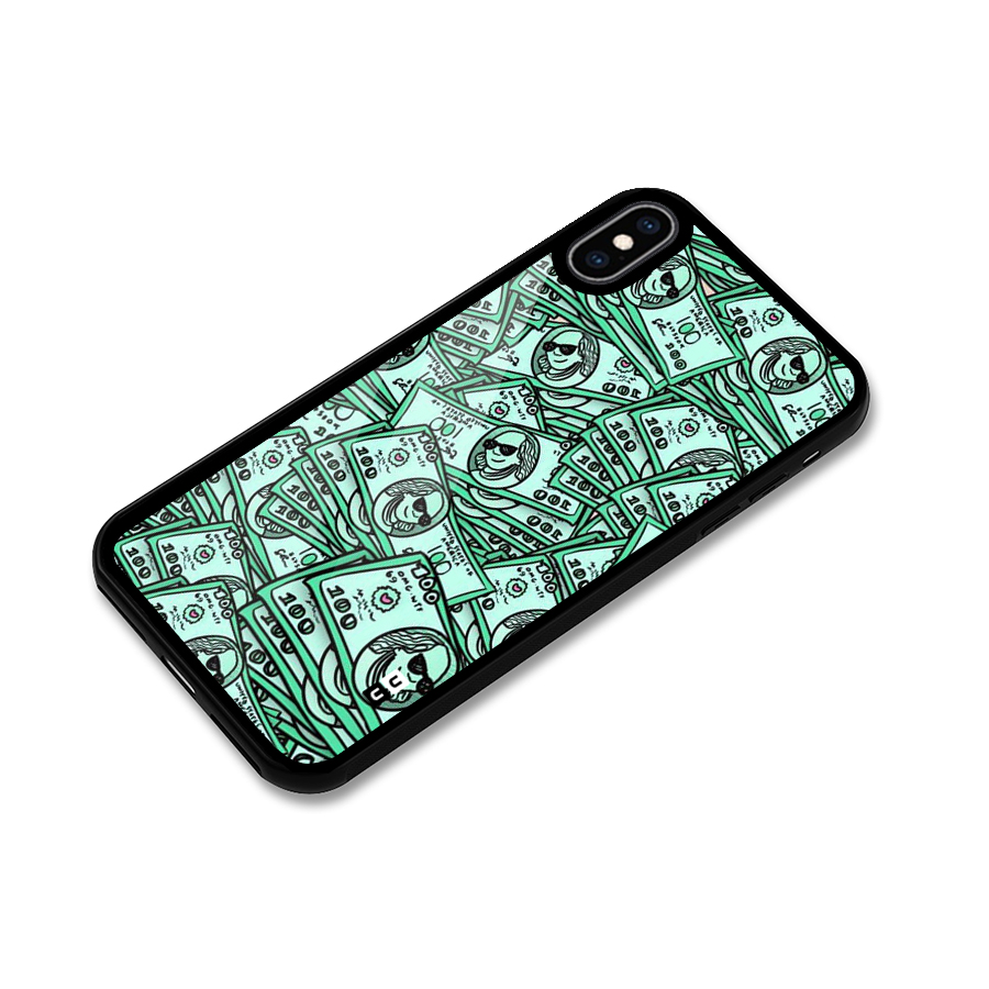 Money Swag Glass Back Case for iPhone XS Max