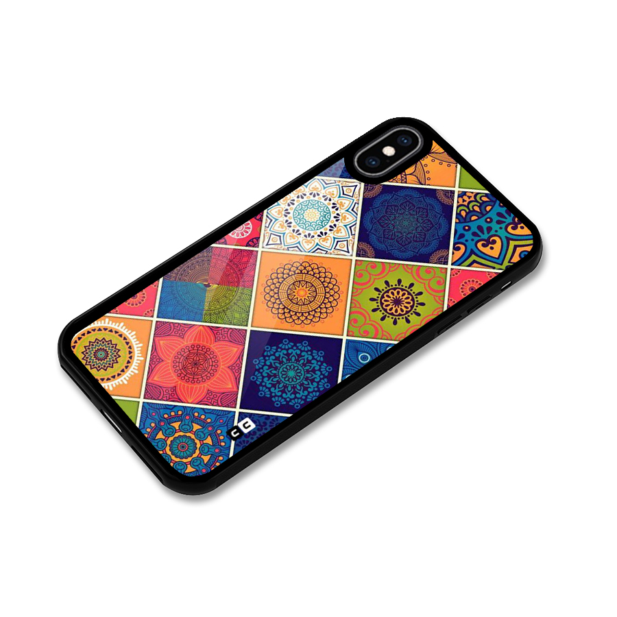 Multi Designs Glass Back Case for iPhone XS Max