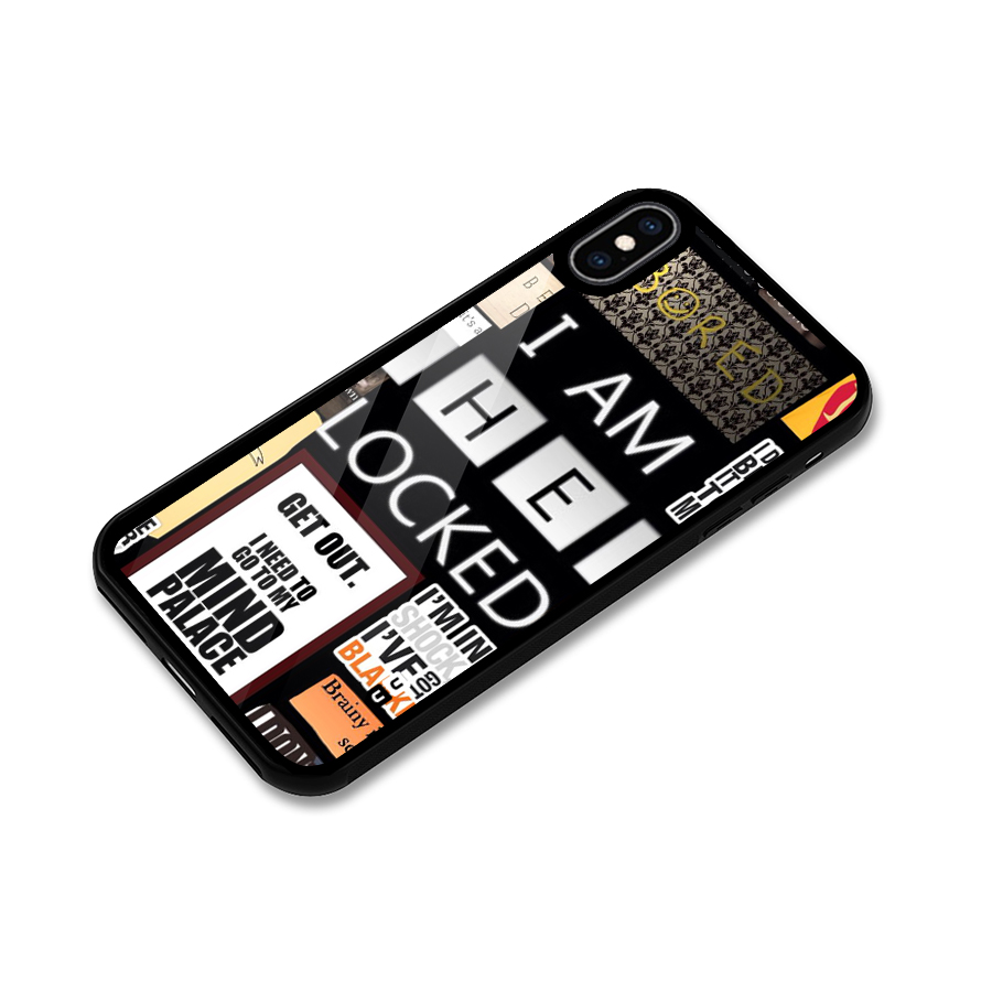 Mystery Pattern Glass Back Case for iPhone XS Max