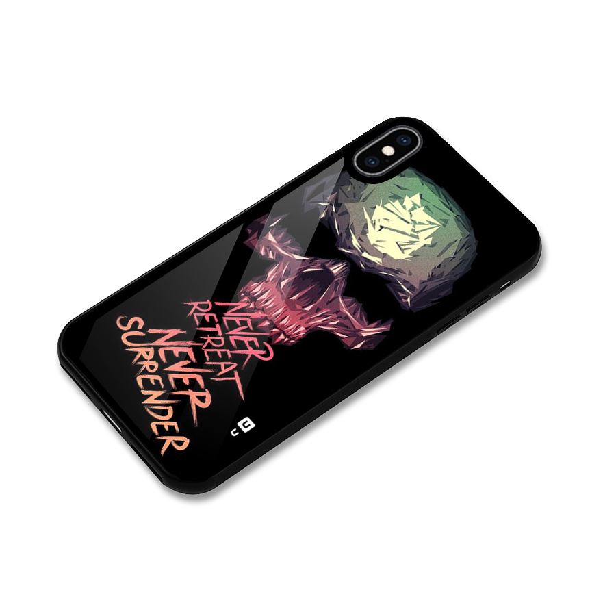 Never Retreat Glass Back Case for iPhone XS Max