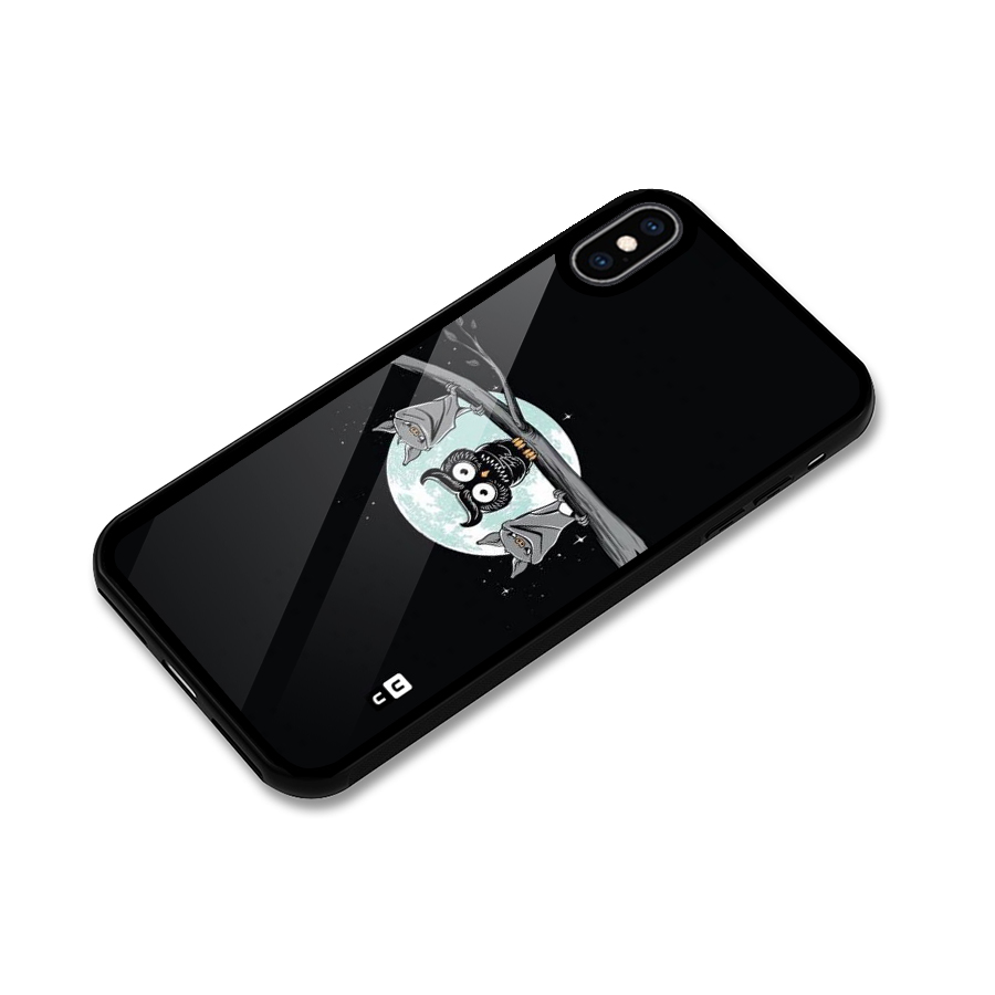 Owl Hanging Glass Back Case for iPhone XS Max