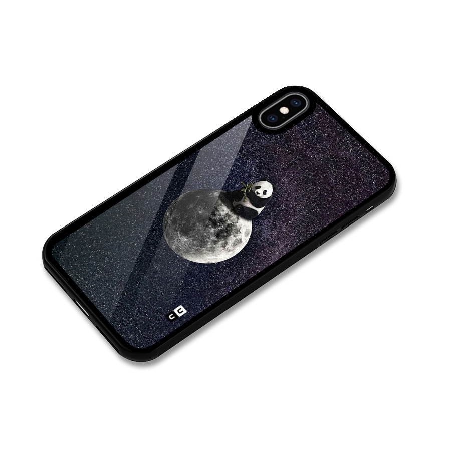 Panda Space Glass Back Case for iPhone XS Max