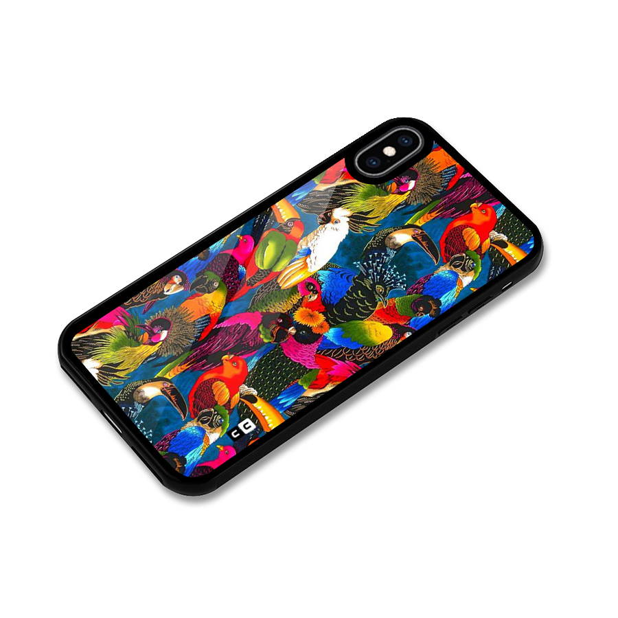 Parrot Art Glass Back Case for iPhone XS Max