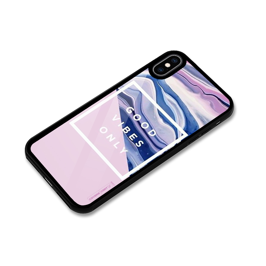 Pastel Color Vibes Glass Back Case for iPhone XS Max