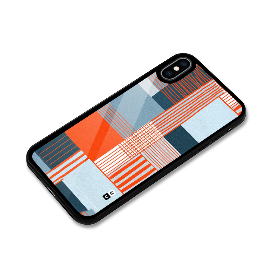 Pattern In Lines Glass Back Case for iPhone XS Max