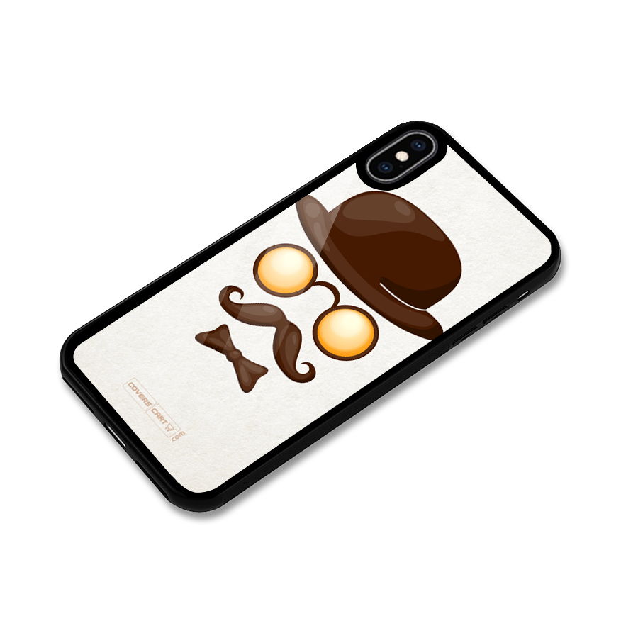 Retro Style Glass Back Case for iPhone XS Max