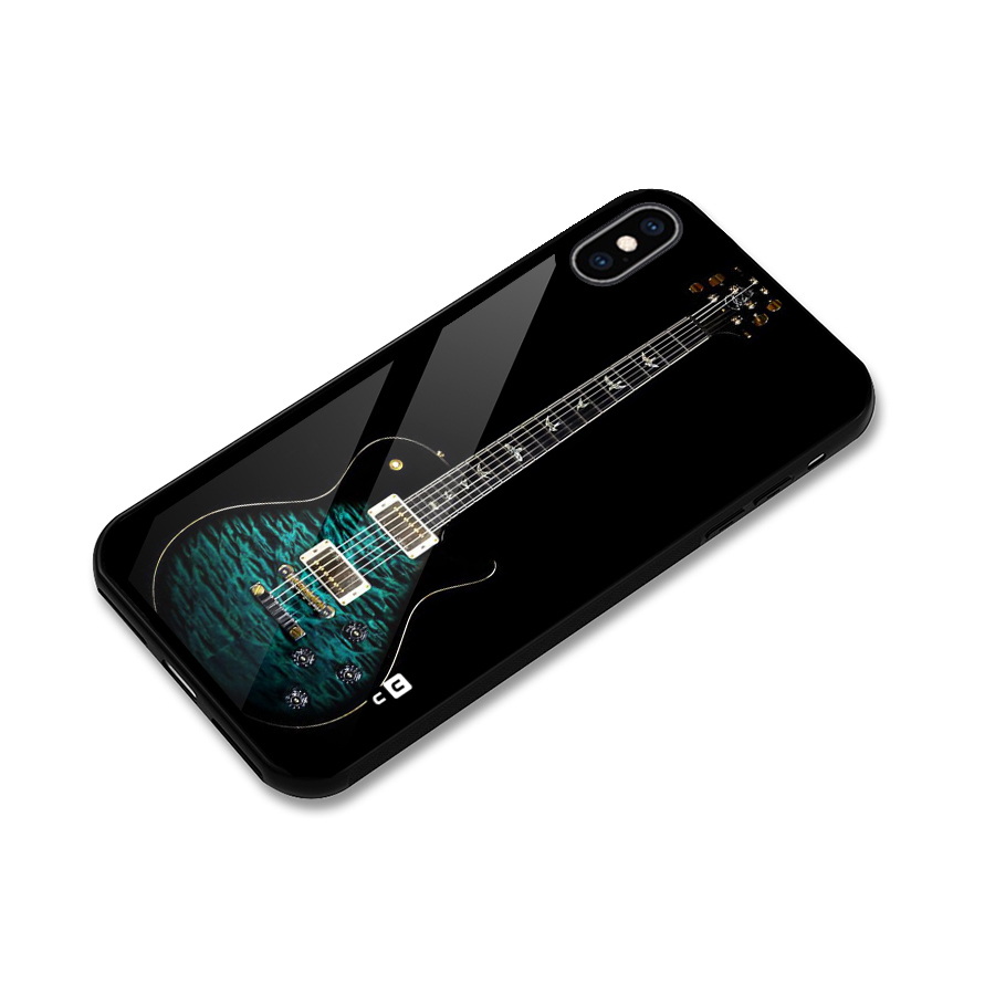 Royal Green Guitar Glass Back Case for iPhone XS Max