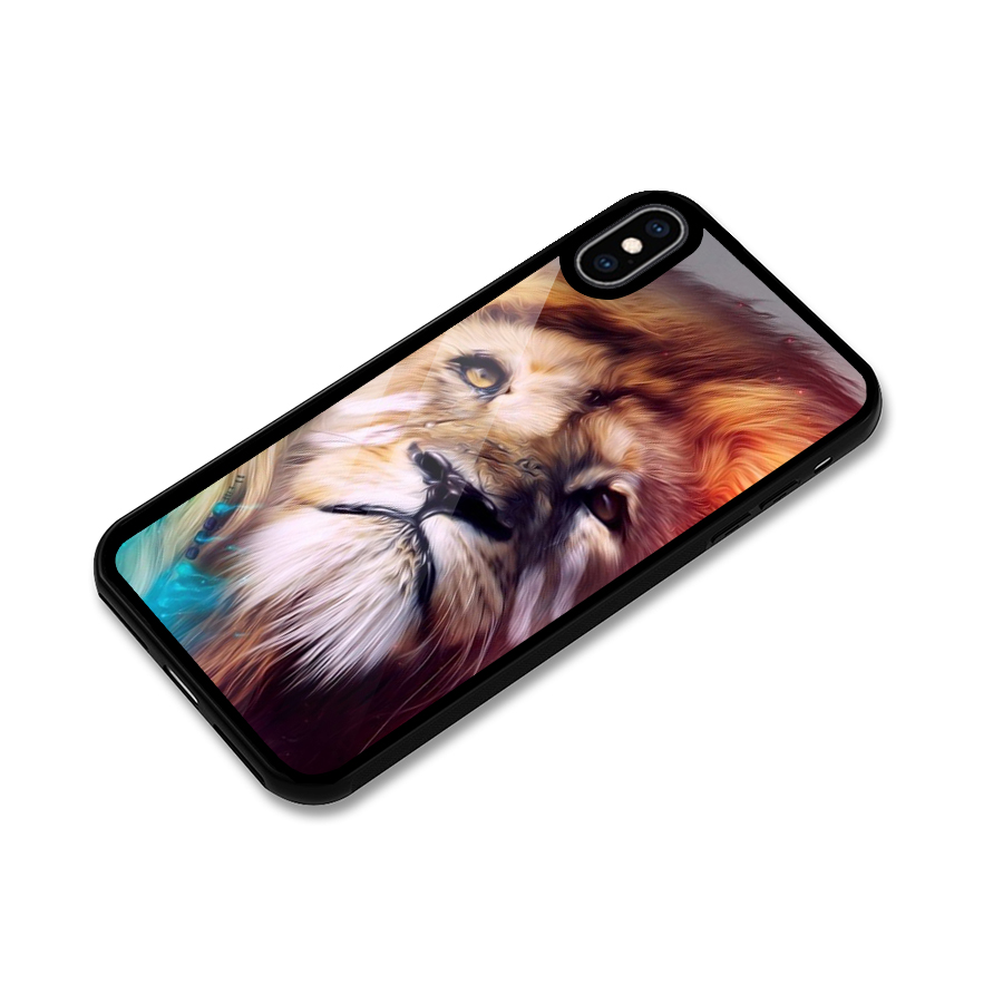 Royal Lion Glass Back Case for iPhone XS Max