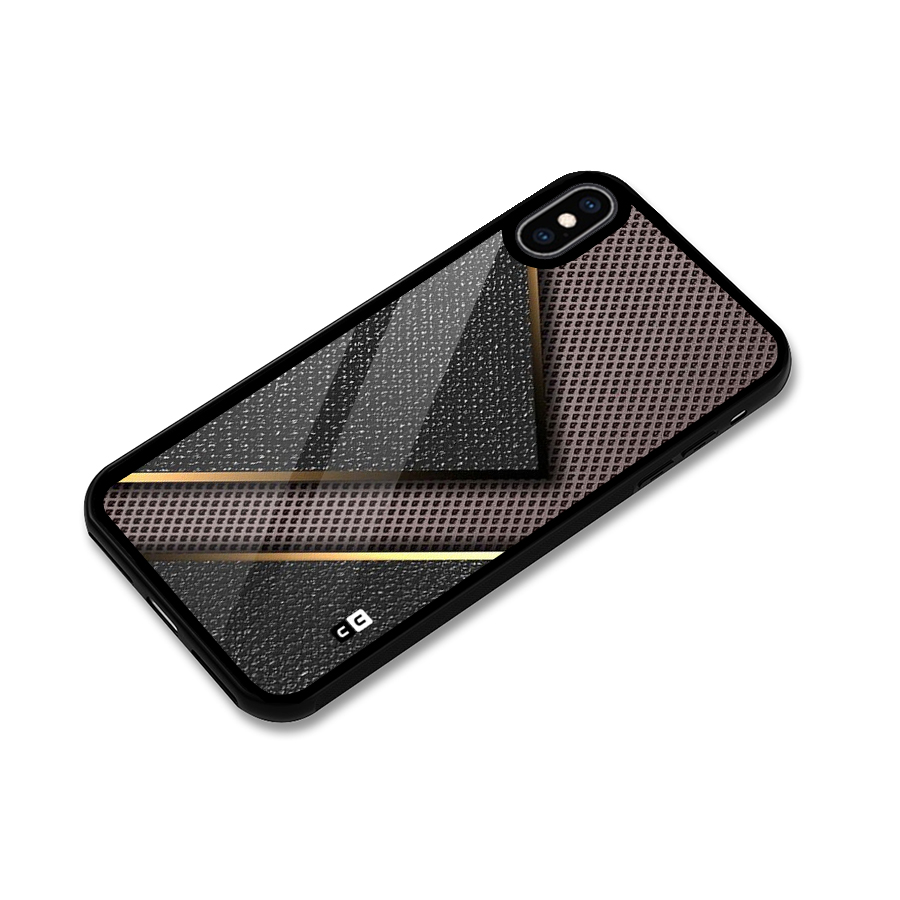 Rugged Polka Design Glass Back Case for iPhone XS Max