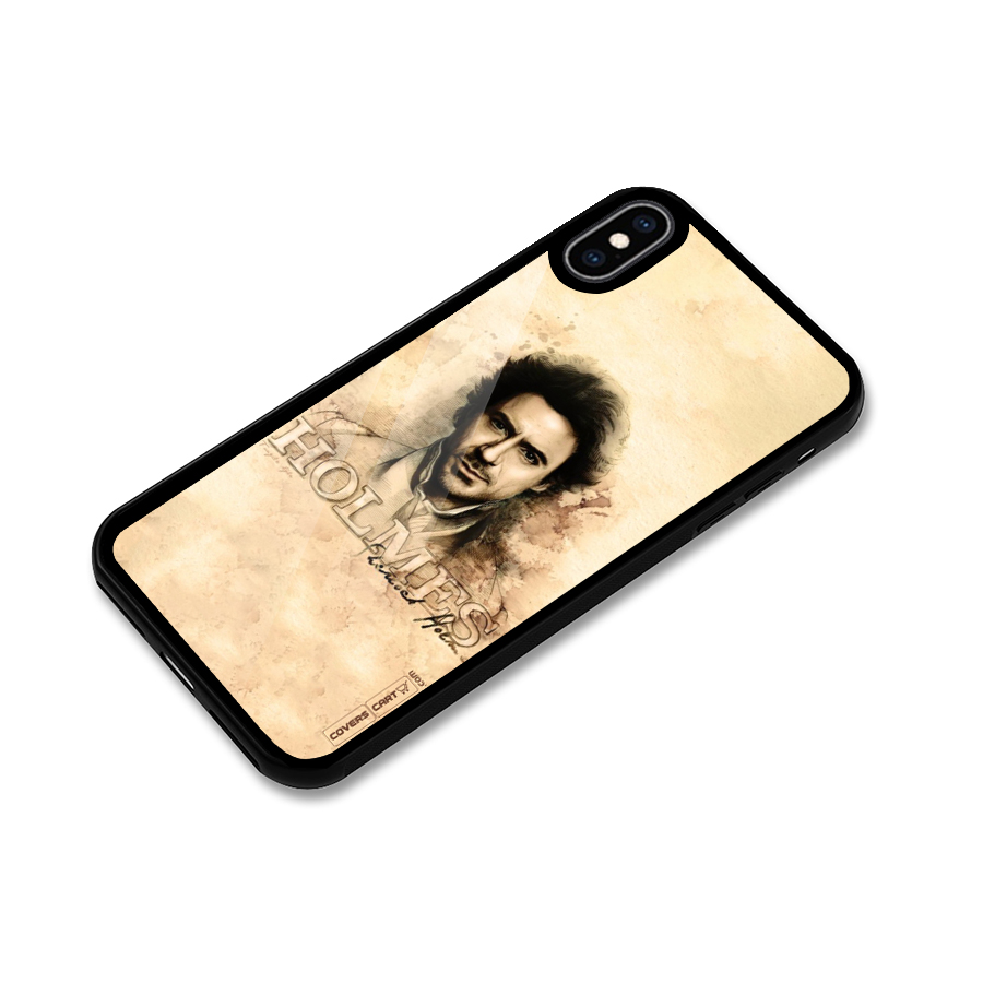 Sherlock Holmes Fan Art Glass Back Case for iPhone XS Max