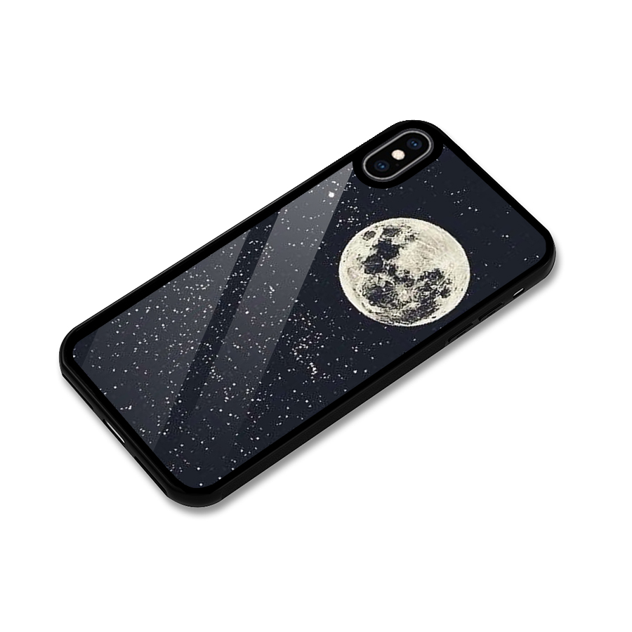Simple Galaxy Glass Back Case for iPhone XS Max