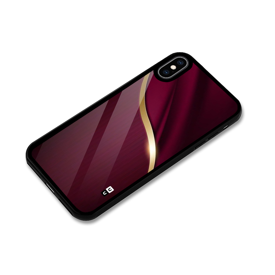 Smooth Maroon Glass Back Case for iPhone XS Max