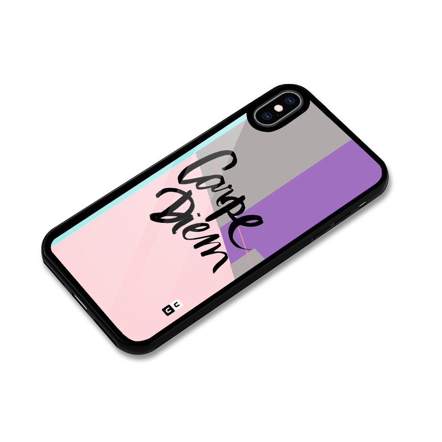 Stripes Black Diem Glass Back Case for iPhone XS Max