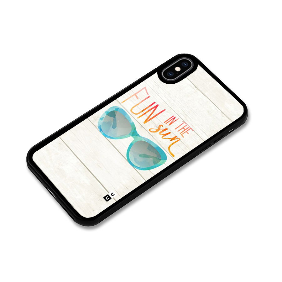 Sun Fun Glass Back Case for iPhone XS Max