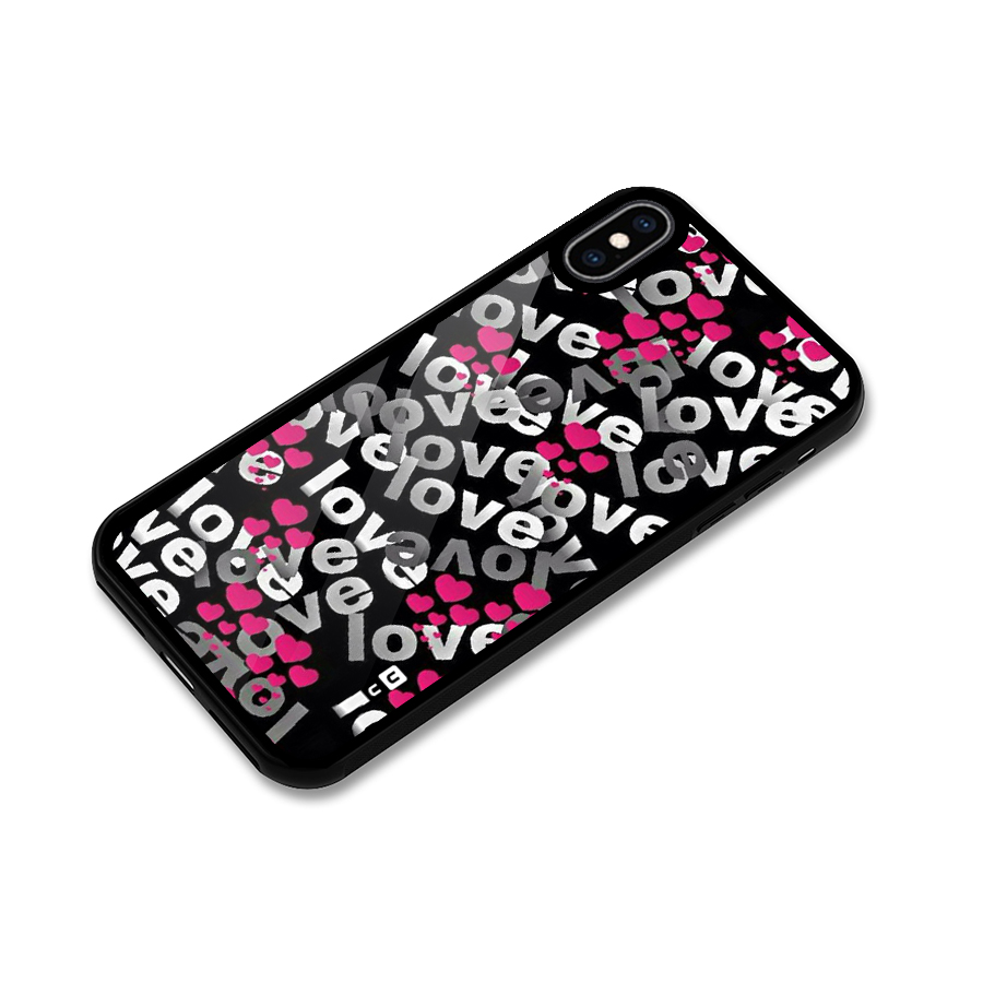 Too Much Love Glass Back Case for iPhone XS Max