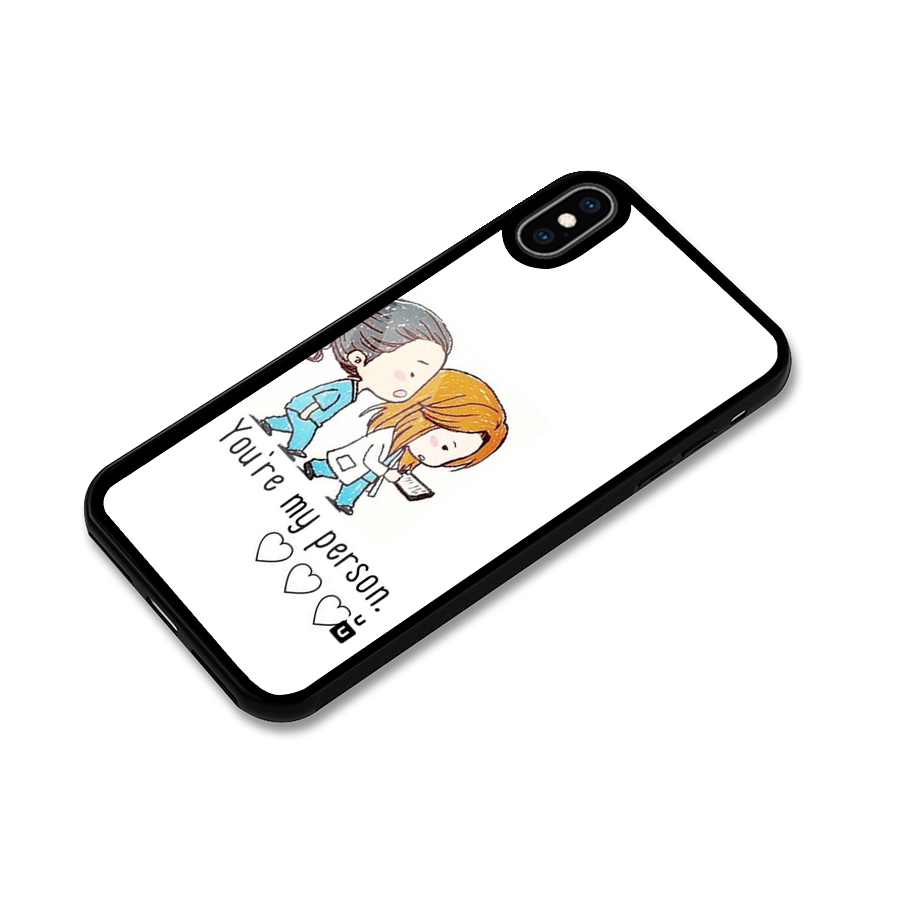 Two Friends In Coat Glass Back Case for iPhone XS Max