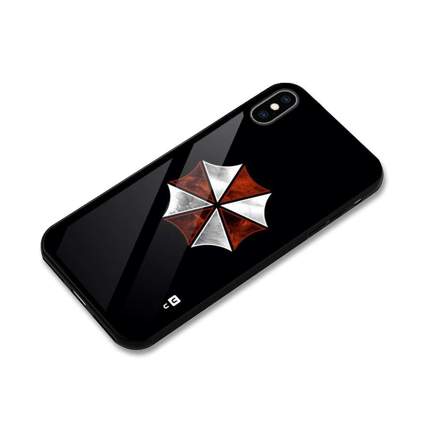 Umbrella Design Glass Back Case for iPhone XS Max
