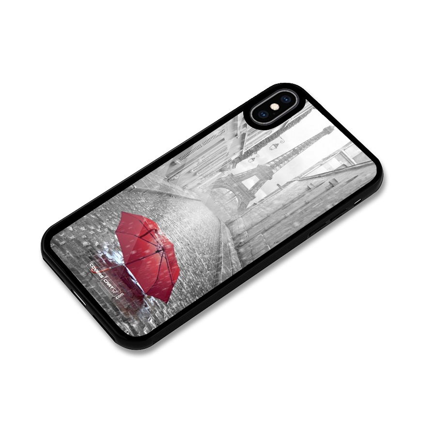 Umbrella Paris Glass Back Case for iPhone XS Max