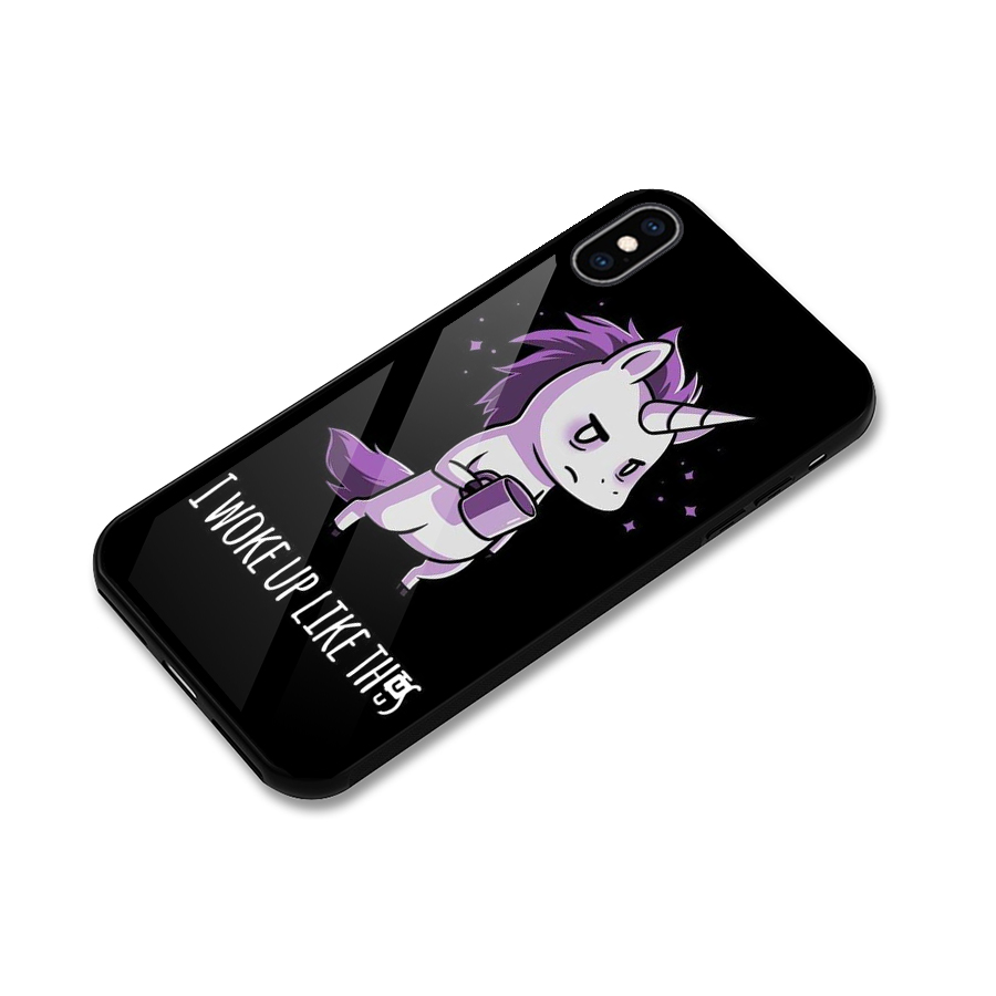 Unicorn Morning Glass Back Case for iPhone XS Max