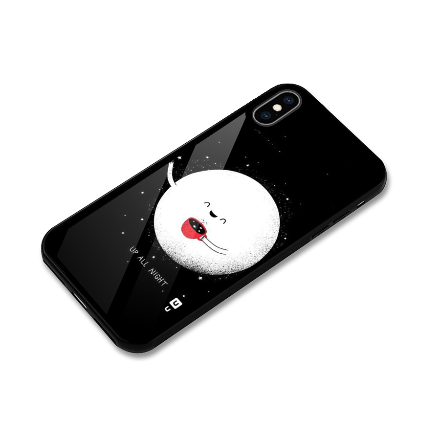 Up All Night Glass Back Case for iPhone XS Max
