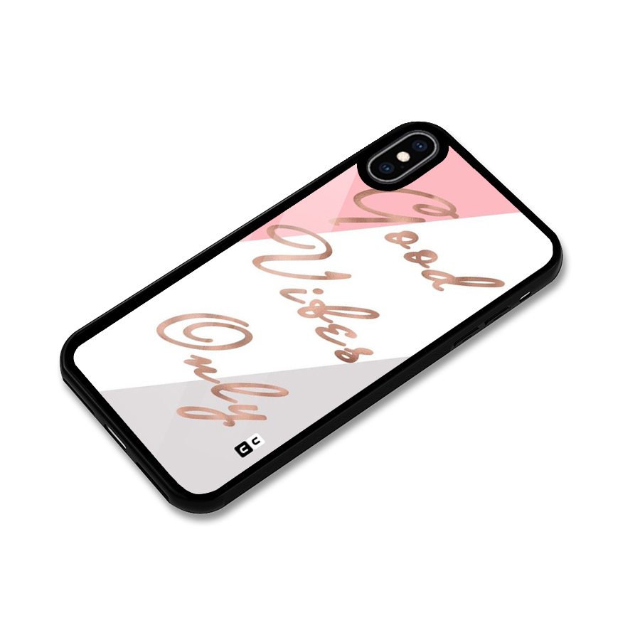 Vibes Classic Stripes Glass Back Case for iPhone XS Max