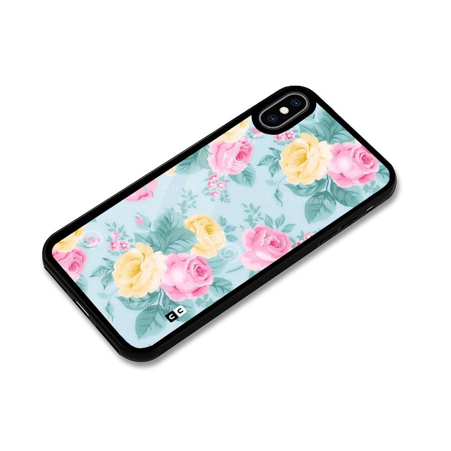 Vintage Pastels Glass Back Case for iPhone XS Max