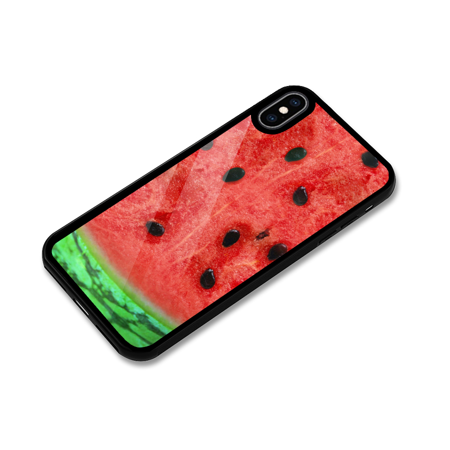 Watermelon Design Glass Back Case for iPhone XS Max