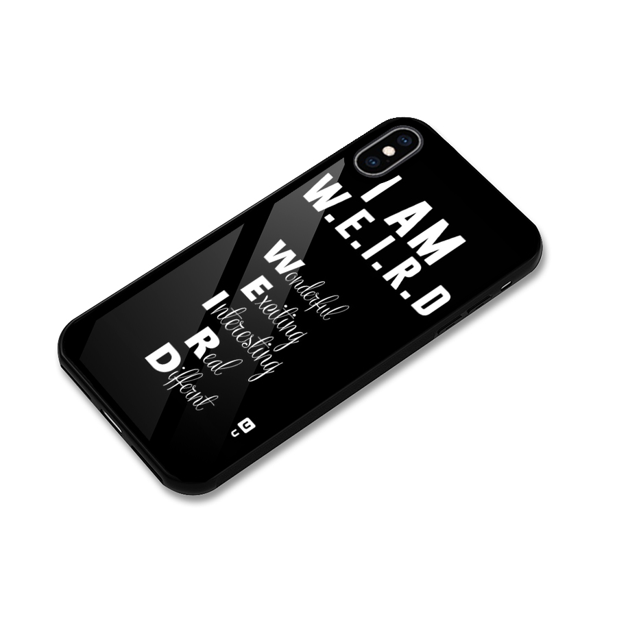 Weird Me Glass Back Case for iPhone XS Max