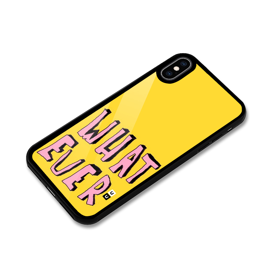 Whatever Yellow Glass Back Case for iPhone XS Max