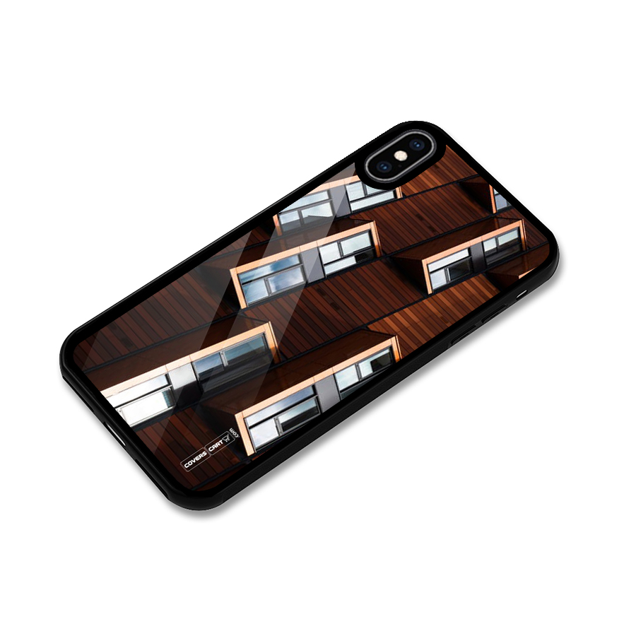 Window Abstract Glass Back Case for iPhone XS Max