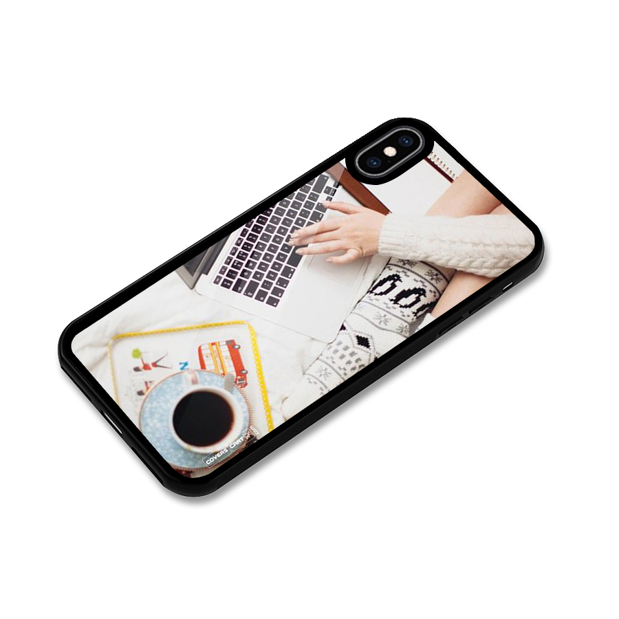 Winter Relaxation Glass Back Case for iPhone XS Max