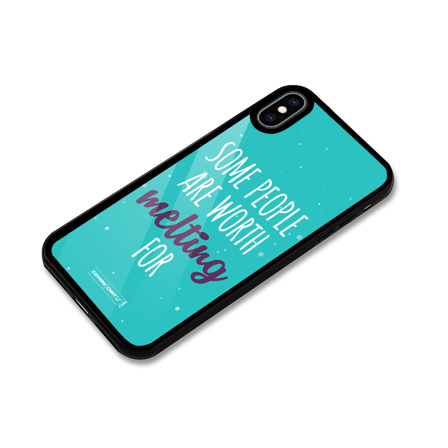 Worth Melting For Glass Back Case for iPhone XS Max