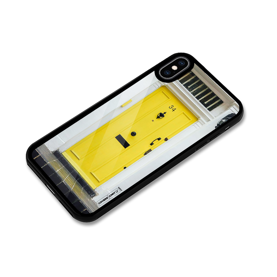 Yellow Door Glass Back Case for iPhone XS Max