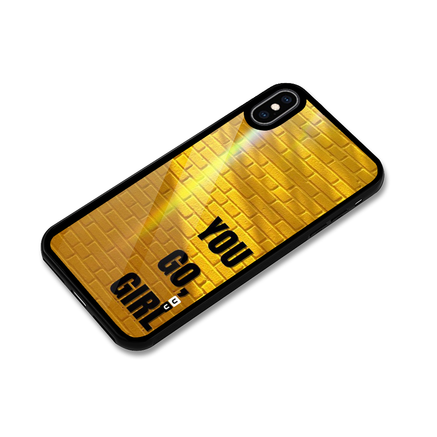 You Go Girl Wall Glass Back Case for iPhone XS Max