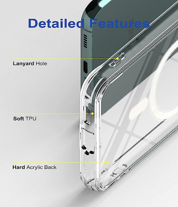 Crystal Clear Transparent Magsafe Back Case for Galaxy S22 Plus 5G