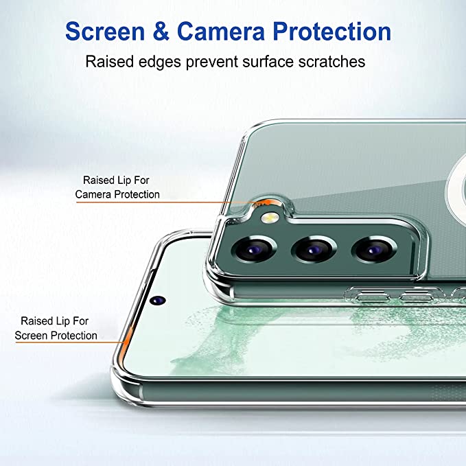 Crystal Clear Transparent Magsafe Back Case for Galaxy S22 Plus 5G