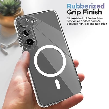 Crystal Clear Transparent Magsafe Back Case for Galaxy S23 Plus