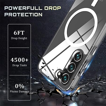 Crystal Clear Transparent Magsafe Back Case for Galaxy S23 Plus