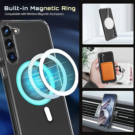 Crystal Clear Transparent Magsafe Back Case for Galaxy S23 Plus