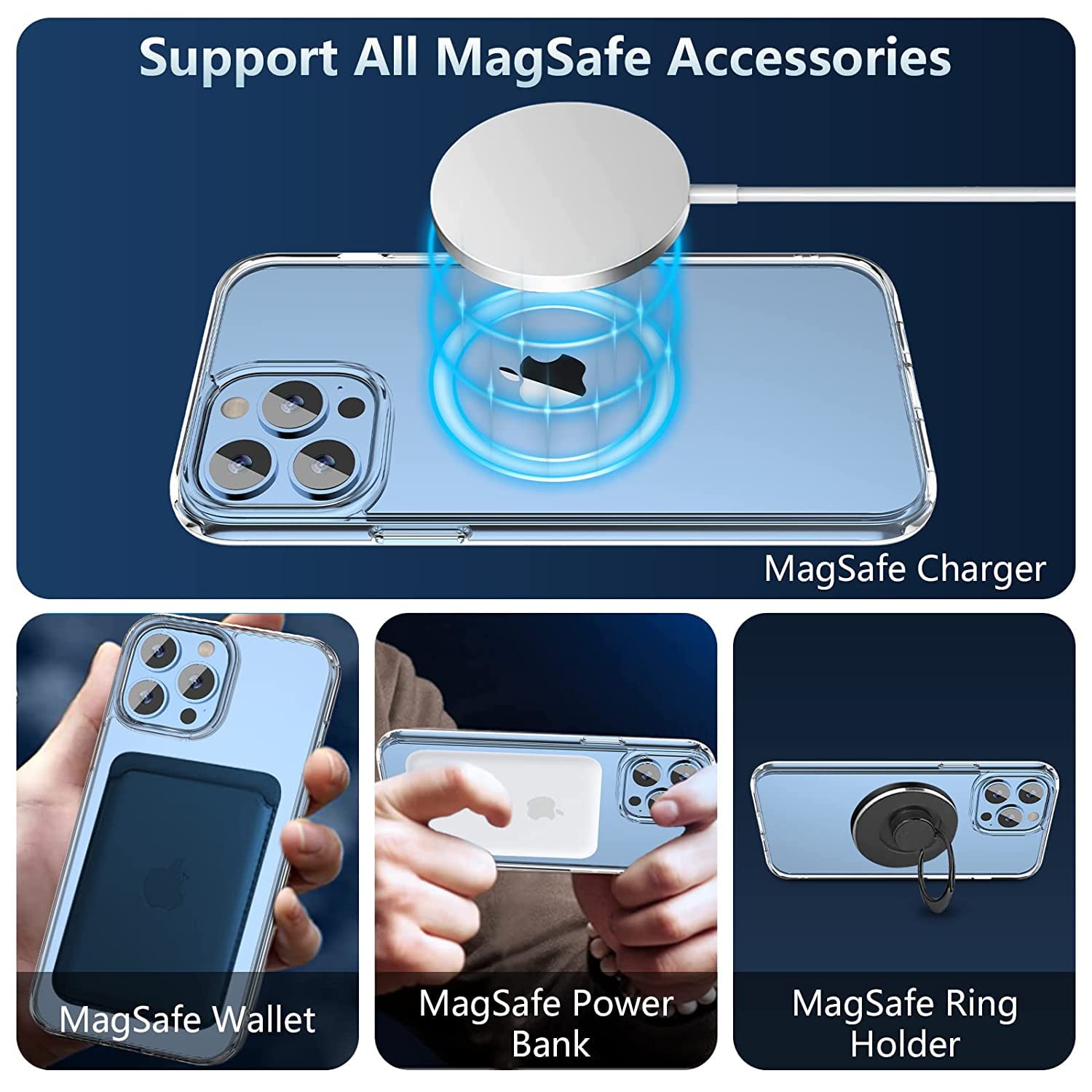 Crystal Clear Transparent Magsafe Back Case for iPhone 11 Pro