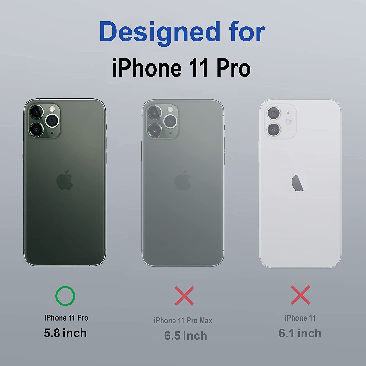 Crystal Clear Transparent Magsafe Back Case for iPhone 11 Pro