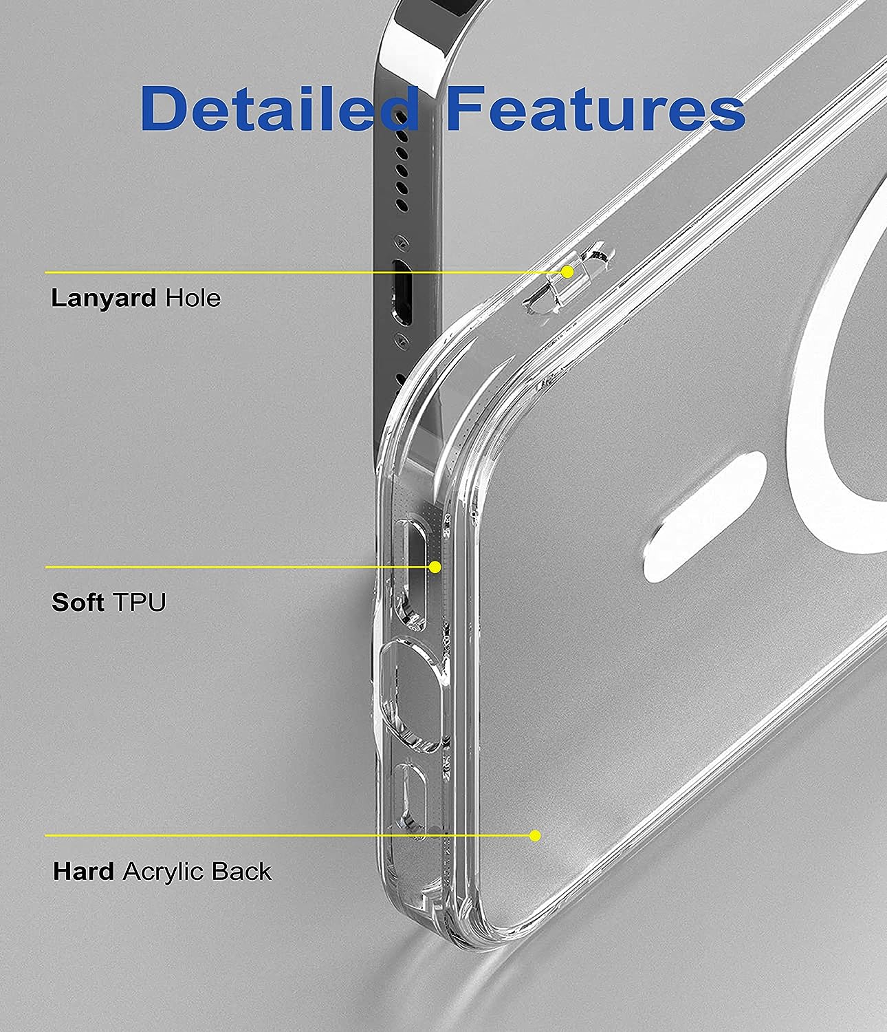 Crystal Clear Transparent Magsafe Back Case for iPhone 11 Pro Max