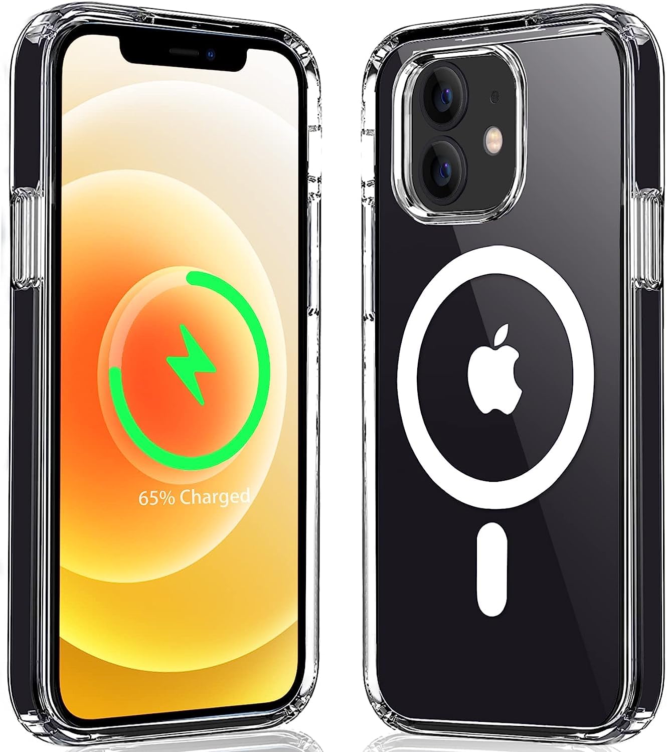 Crystal Clear Transparent Magsafe Back Case for iPhone 12